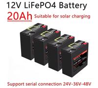 Batterie LiFePO4 rechargeable Daweikala 12V 20AH, batterie au phosphate pour équipement solaire, éolien, jouets à piles et camping 24V/36/48V 1pcs 20Ah battery