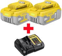 Batterie lithium de rechange, capacité 7000 mAh, tension nominale 20 V, 2 batteries, 1 chargeur