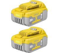 Batterie lithium de rechange, capacité 7000 mAh, tension nominale 20 V, 2 batteries