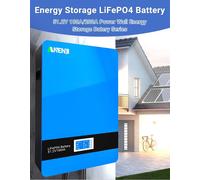 Batterie lithium fer phosphate (LiFePO4) Powerwall - Capacité de 51,2 V et 100 Ah - 5 kWh