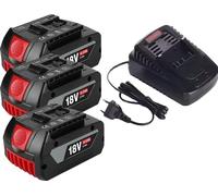 Batterie lithium-ion, 18V, capacité 6000mAh, chargeur 6.0AH x 3, quantité : 1
