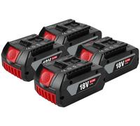 Batterie lithium-ion, 18V, capacité de 6000 mAh, lot de 4 batteries de 6,0 Ah