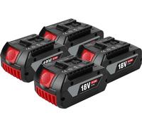 Batterie lithium-ion, 18V, capacité de 6000 mAh, lot de 4 batteries de 6,0 Ah