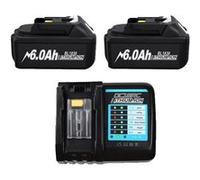 Batterie lithium-ion, 18V, capacité de 6000mAh, 6.0AH-2 PCS