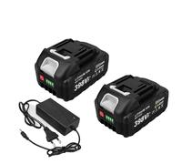 batterie lithium-ion 18V, grande capacité de 22500mAh ou 15000mAh, compatible avec les outils électriques Makita, 2x398VF-1xchargeur