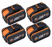 Batterie lithium-ion, 20V, compatible avec les outils électriques Worx, modèle Worx 8AhX4
