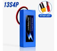 Batterie lithium-ion - 48 V, configuration 13S4P - Bloc batterie - 10 Ah - Cellules 18650 - Connecteur XT30-JST
