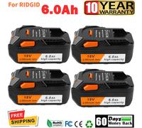 Batterie lithium-ion 6,0 Ah pour AEG 18 V, compatible avec les outils électriques sans fil RIDGID R840087 R840085 L1815R L1850R L1830R R840083 4 Battery