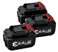 Batterie lithium-ion, 6000 mAh, compatible avec les outils électriques 21V, 21V-6.0AH, 1 pièce
