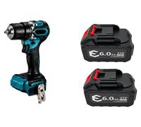 Batterie lithium-ion, 6000 mAh, compatible avec les outils électriques 21V, lot de 2 batteries pour modèle DDF487