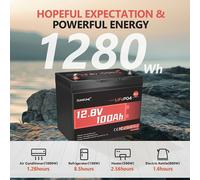 Batterie lithium-ion - Batterie LiFePO4 - Batterie - Batterie pour bateau - Batterie pour camping-car - Capacité de 12V et 100Ah