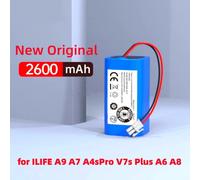 Batterie lithium-ion - Batterie pour aspirateurs robots - 2600 mAh - 14,8 V - Li-ion - Compatible avec les modèles ILIFE A4, A4s, A4s Pro, A6 et A9
