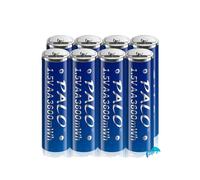 Batterie lithium-ion, capacité 3600mWh, rechargeable avec port USB, 8 pièces AA