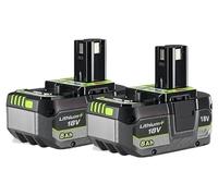 Batterie lithium-ion, capacité 8000 mAh, compatible avec les outils 18V, lot de 2