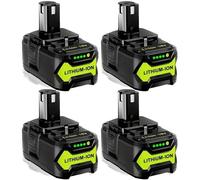 Batterie lithium-ion, capacité 8000 mAh, compatible avec les outils 18V, lot de 4