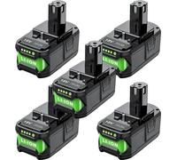 Batterie lithium-ion, capacité 8000 mAh, tension 18 V, compatible avec Ryobi, lot de 5