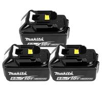 Batterie lithium-ion, capacité de 6000 mAh, compatible avec plusieurs modèles, notamment Makita 6AX3, 18V