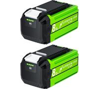 Batterie lithium-ion, capacité de 8 000 mAh, compatible avec les outils Greenworks 40 V, lot de 2 batteries