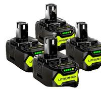 Batterie lithium-ion, capacité de 8000 mAh, compatible avec les outils électriques, lot de 4 batteries de 8,0 Ah