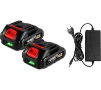 Batterie lithium-ion, haute capacité, indicateur d'état de la batterie, chargeur 2-1,5 Ah, 21 V