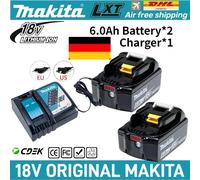 Batterie lithium-ion Makita 6.0Ah d'origine pouvant remplacer les BL1815N, BL1820B, BL1830B, BL1850B, BL1860B, LXT400 pour les outils électriques Makita. 3PCS Makita 6Ah