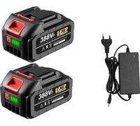Batterie lithium-ion, rechargeable, 18V-21V, capacité 225000mAh, 2x388VF-1xchargeur-D