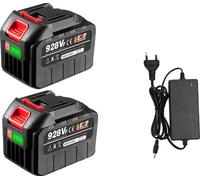Batterie lithium-ion, rechargeable, 18V-21V, capacité 225000mAh, 2x928VF-1xchargeur-F
