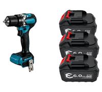 Batterie lithium-ion rechargeable, 21V, capacité 6000 mAh, 3 pièces, modèle 6.0Ah-DDF487 X1