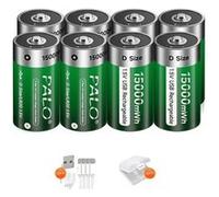 Batterie Lithium-ion Rechargeable, Chargement USB, Convient pour Réchaud à Gaz/Chauffe-eau, 8PCS Batterie