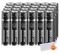 Batterie lithium-ion rechargeable, compatible avec les télécommandes, charge rapide, lot de 24 piles AAA