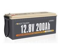 Batterie Lithium LiFePO4 12V 200Ah 2560Wh avec BMS 100A Power Queen pour Camping-car, Caravane, Voyage, Marine, Système Solaire