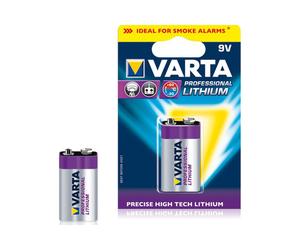 Batterie Lithium Varta CR9V 9V 1200mAh Usage Unique, Dimensions 26.5x17.5x49.2mm, Température -20°C à 60°C, Durée de Vie 10 Ans