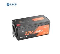 Batterie LiTime 12 V 280 Ah LiFePO4 avec protection contre les basses températures pour camping-cars et bateaux
