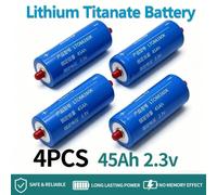 Batterie LTO - 66160, cellule au lithium-titane - Lot de 4 - 2,3 V - 45 Ah - Rechargeable - Réutilisable - e RoHS