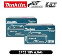 Batterie Makita 100% originale 18V 6,0Ah rechargeable, remplaçant les batteries Makita BL1830BL1840BL1850BL1860B, batterie pour outils électriques Makita-6AhX2-DC18RC