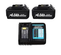 Batterie Makita 18 V, rechargeable, cellule lithium-ion, 2 6,0 Ah, chargeur 3 A