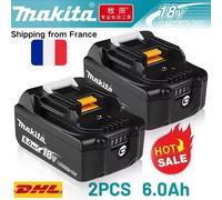 Batterie Makita 18V BL1820B 5Ah 6Ah 100% originale, batterie lithium-ion rechargeable pour outils électriques Makita 18V, remplacement de la batterie 2PCS 6.0