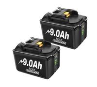 Batterie Makita 18V, capacité mise à niveau 9A, technologie de remplacement au lithium, 18V, 2PC 9000mAH BL1830