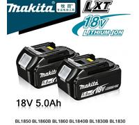 Batterie Makita de 18V, 5Ah, BL1850B, ion de litio, batterie véritable Makita de 18V BL1850 BL1860B BL1860 BL1840B 1 battery 1charger