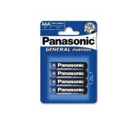 Batterie Micro AAA - PANASONIC - R03BE/4BP - Alcaline - 1 5V - Couleur Bleu