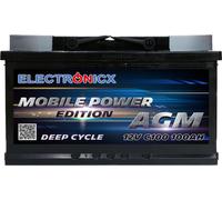 Batterie mobile électronique AGM 100Ah – Batterie de secours 12V pour les loisirs, les bateaux et les camping-cars