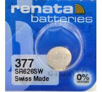 Batterie montre - RENATA - 377 SR626SW - Oxyde d'argent - Longue durée - 1 unité