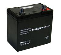 Batterie Multipower MP62-12C avec bornes en plomb et raccordement M8