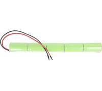 Batterie NiMH pour éclairage de secours 6 V 4000 mAh L1x5 Baby C avec câble de 200 mm à une extrémité, compatible avec les batteries 6 V
