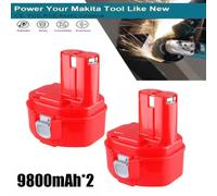 Batterie PA14 - Batterie de rechange Ni-MH 14,4 V - Haute capacité 9800 mAh - Compatible avec les modèles 1420, 1422, 1433, 1434, 1435, 1435F, 6337D, 6281D, 6280D, 8280D - Lot de 2