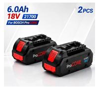 Batterie – Pack de batteries ProCORE 18V lithium-ion – Lot de 2 – 6,0 Ah – Cellules 21700 – Batterie de remplacement – Pour outils électriques