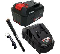 Batterie PARKSIDE® 20 V / 4 Ah + chargeur 2,4 A + porte-clés HEADNMORE® et crayon de charpentier.