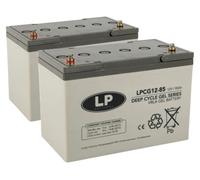 Batterie plomb-gel 2x 12V 90Ah compatible avec les fauteuils roulants E-Mobiles pour personnes âgées, etc.