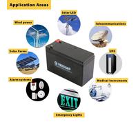 Batterie plomb rechargeable 6V 1,3Ah avec connexions Faston F1 - VELAMP - 23720