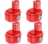 Batterie pour Makita 14,4 V - Batterie de remplacement PA14 1420 1434 - Ni-MH 5000 mAh - Batterie pour outil - Lot de 4